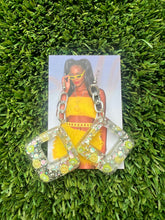 Load image into Gallery viewer, Lemon &amp; Kiwi Rectangular Glitter Earrings