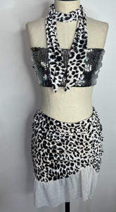 Leopard Print Ruffle Skirt