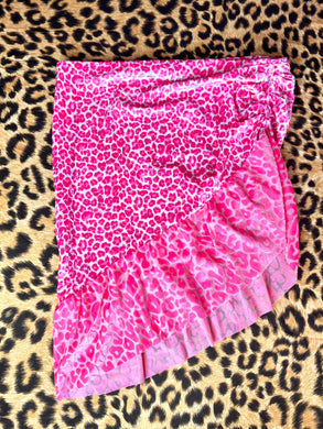 Pink Ruffle Low Rise Skirt