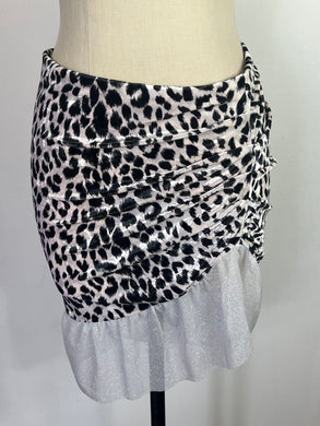 Leopard Print Ruffle Skirt