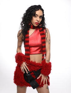 Red Cuff Arm Warmers