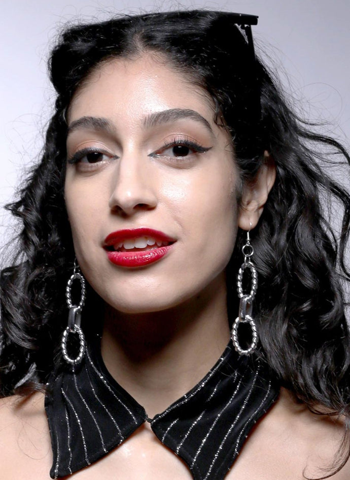 Double Twisted Silver Hoop Earrings