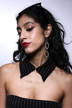 Load image into Gallery viewer, Double Twisted Silver Hoop Earrings