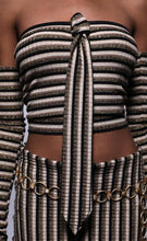 Load image into Gallery viewer, Striped Tube Top and Tie