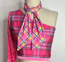 Load image into Gallery viewer, Pink Plaid Sparkle Scarf