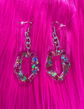 Load image into Gallery viewer, Multi Color Glitz Heart Earrings