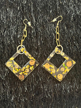 Load image into Gallery viewer, Large Golden Foil &amp; Sequin Earrings