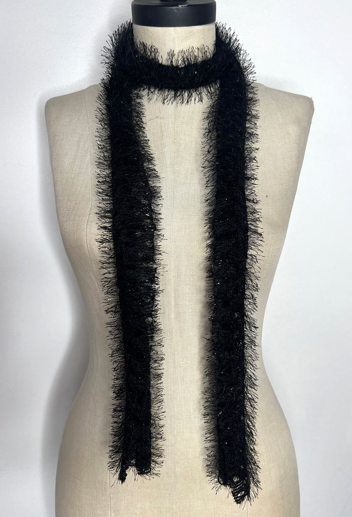 Long Fuzzy Sparkle Scarf