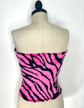 Load image into Gallery viewer, Fuzzy Zebra Tube Top