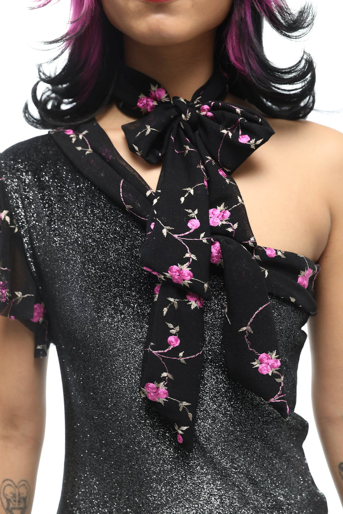 Pink Flower Scarf