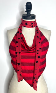 Red Heart Mesh Scarf