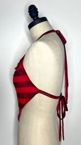 Red Striped Halter Top
