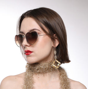 Rectangular Golden Foil Earrings