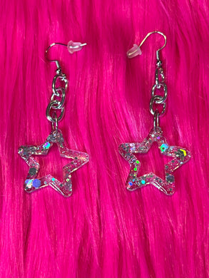 Glitter Star Earrings