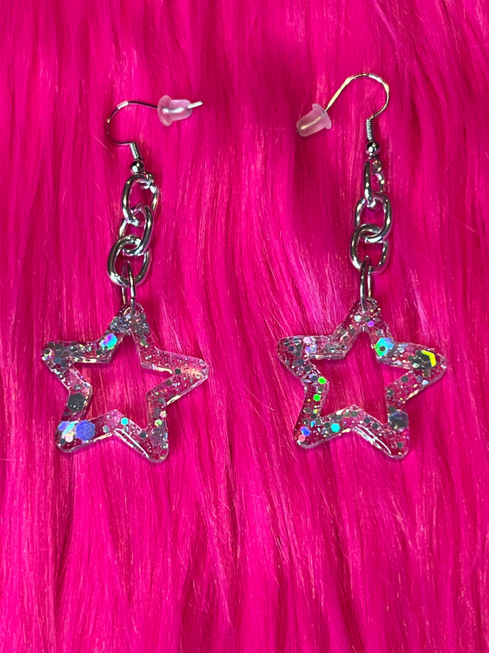 Glitter Star Earrings