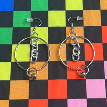 Load image into Gallery viewer, Hoop &amp; Chain Earrings