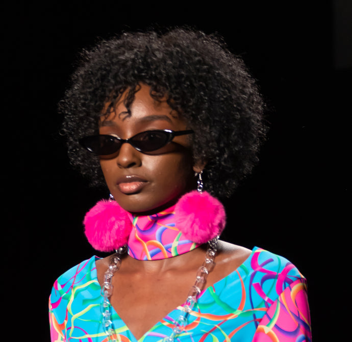 Pom Pom Earrings - Hot Pink
