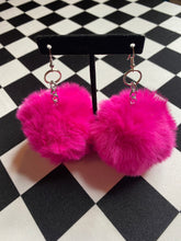 Load image into Gallery viewer, Pom Pom Earrings - Hot Pink