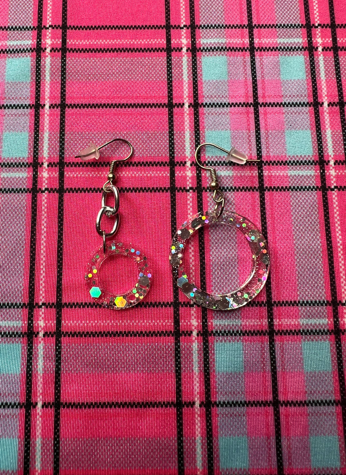 Circular Glitter Earrings