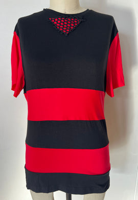 Upcycled Red and Black Tshirt