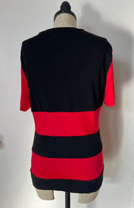 Upcycled Red and Black Tshirt