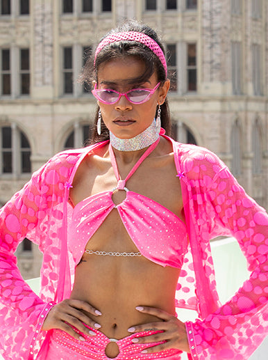 Pink Glitter Bandeau