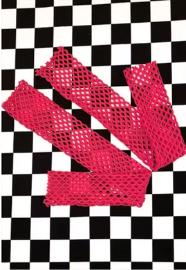 Hot Pink Mesh Arm Warmers
