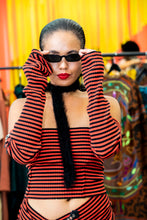 Load image into Gallery viewer, Red Striped Arm Warmers