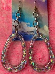 Glitter Tear Earrings