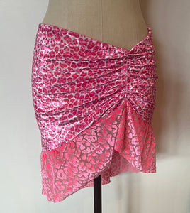 Pink Ruffle Low Rise Skirt