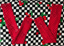 Load image into Gallery viewer, Red Mesh Arm Warmers in